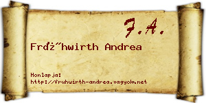 Frühwirth Andrea névjegykártya